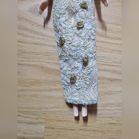 slim fit dress slacks Beige Barbie Dress with Chocolate Brown Embroidery – Enjoy Life with  Psoriasis main image 0